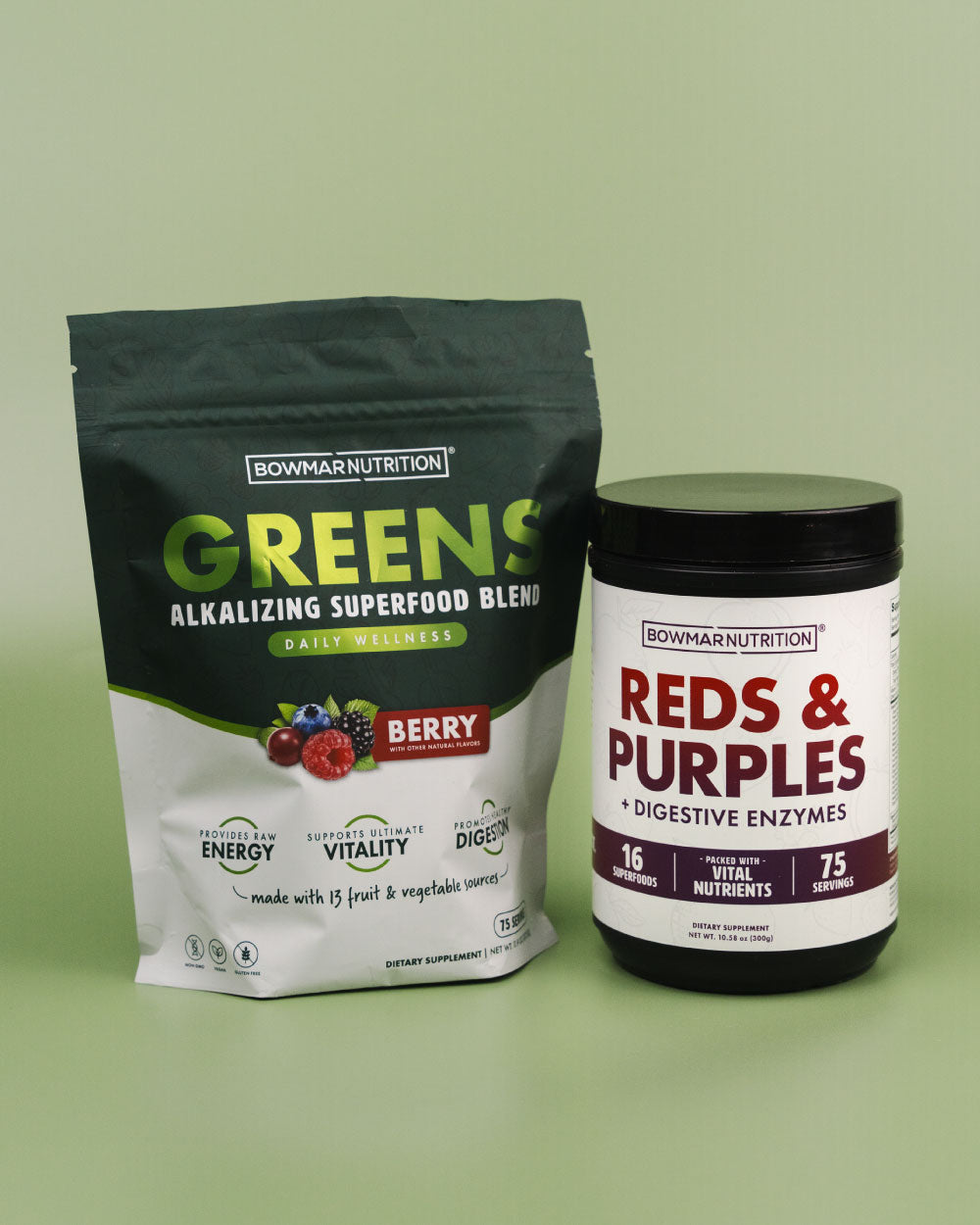 Reds + Purples vs Greens