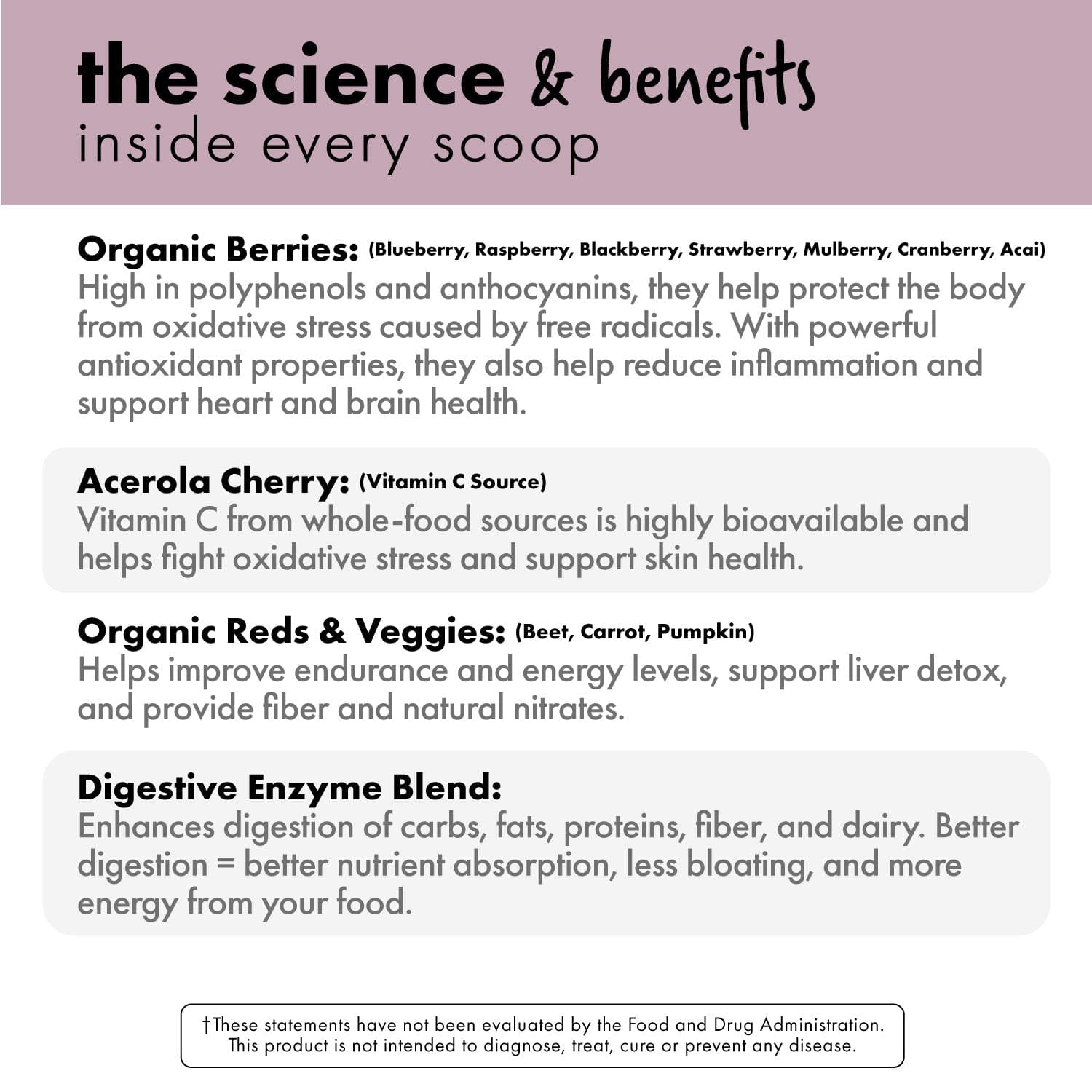 reds & purples - benefits
