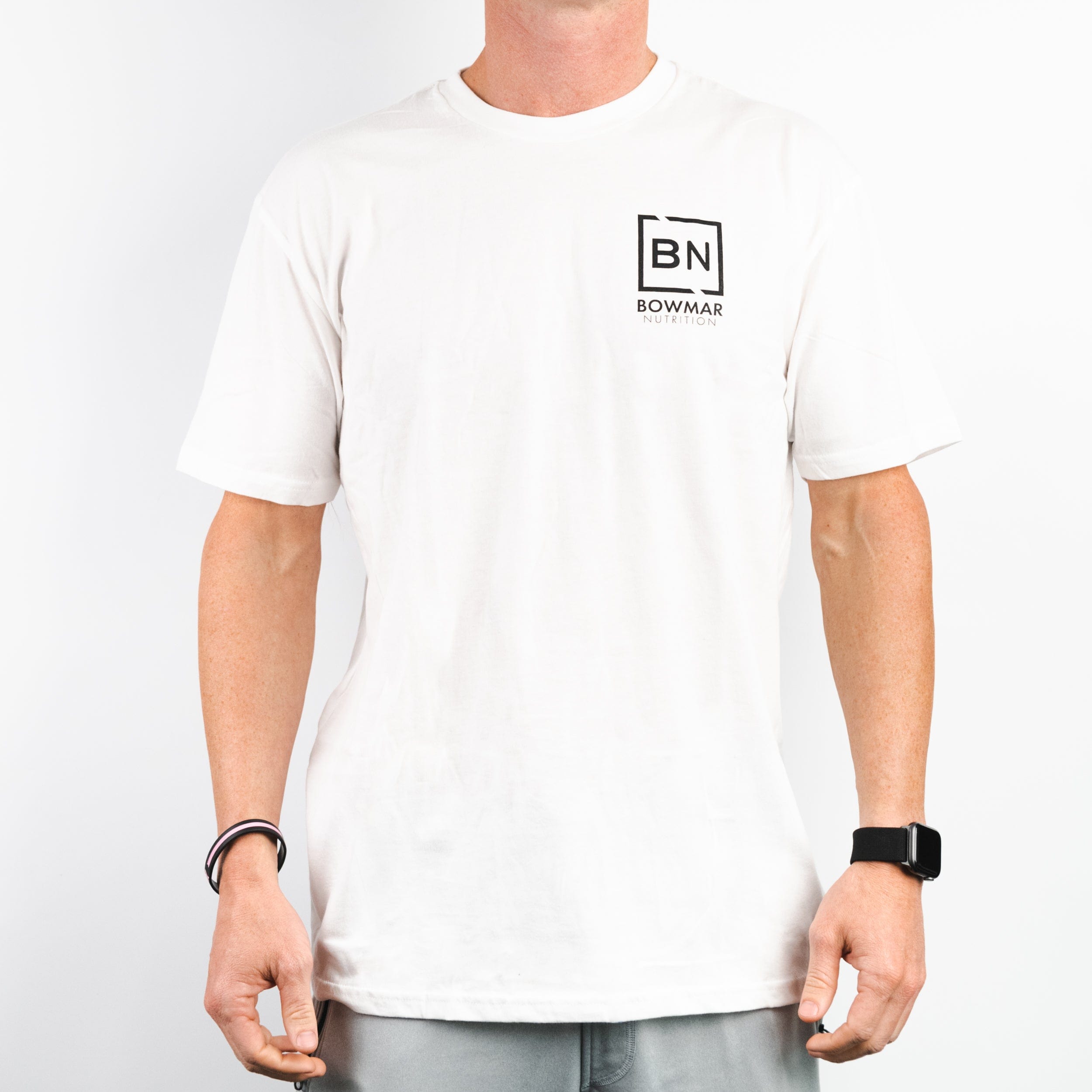 White Tee - 100% Cotton | Bowmar Nutrition