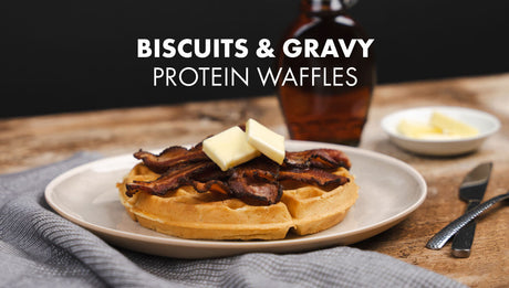 Biscuits and Gravy Protein Waffle