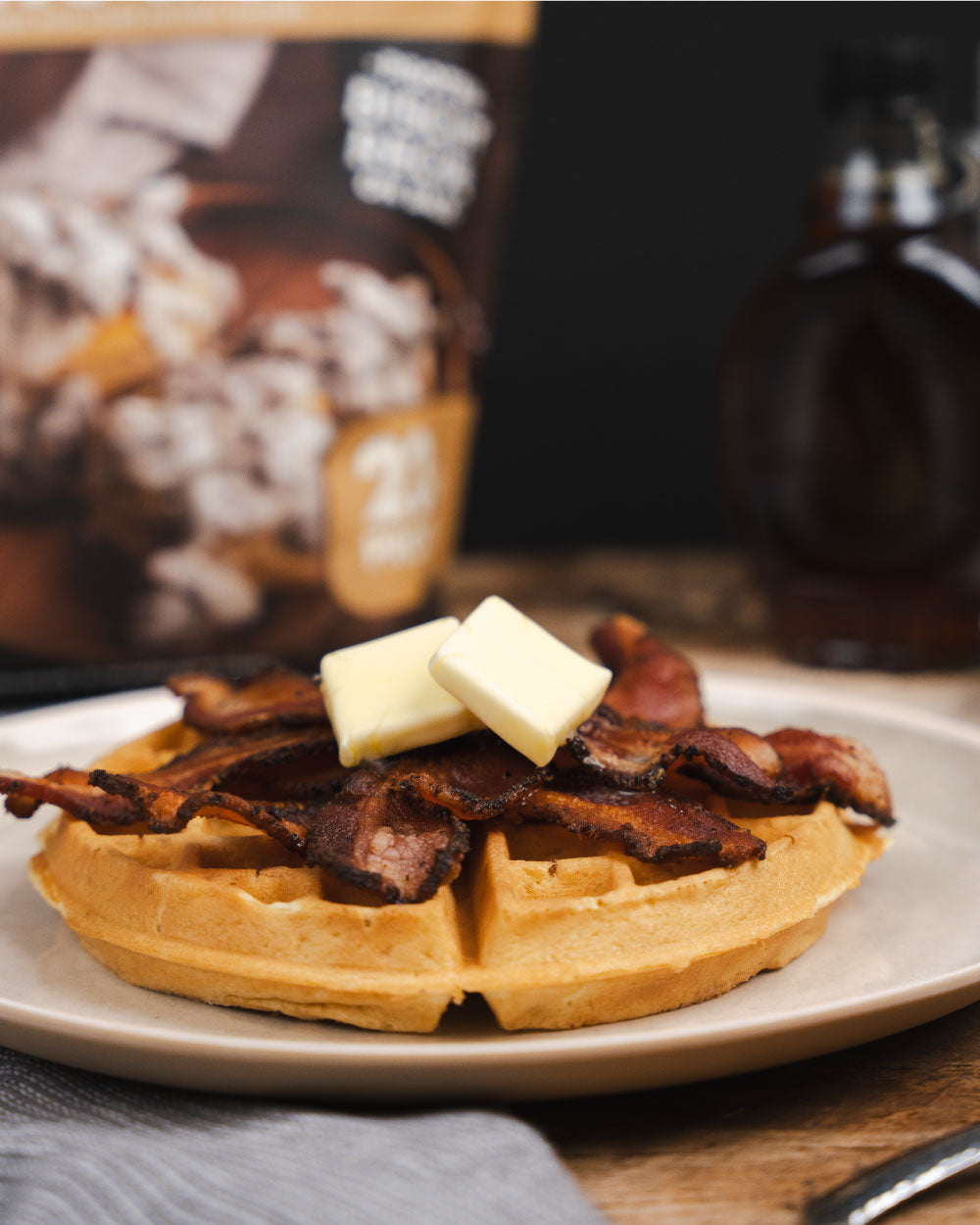 Biscuits and Gravy Protein Waffle