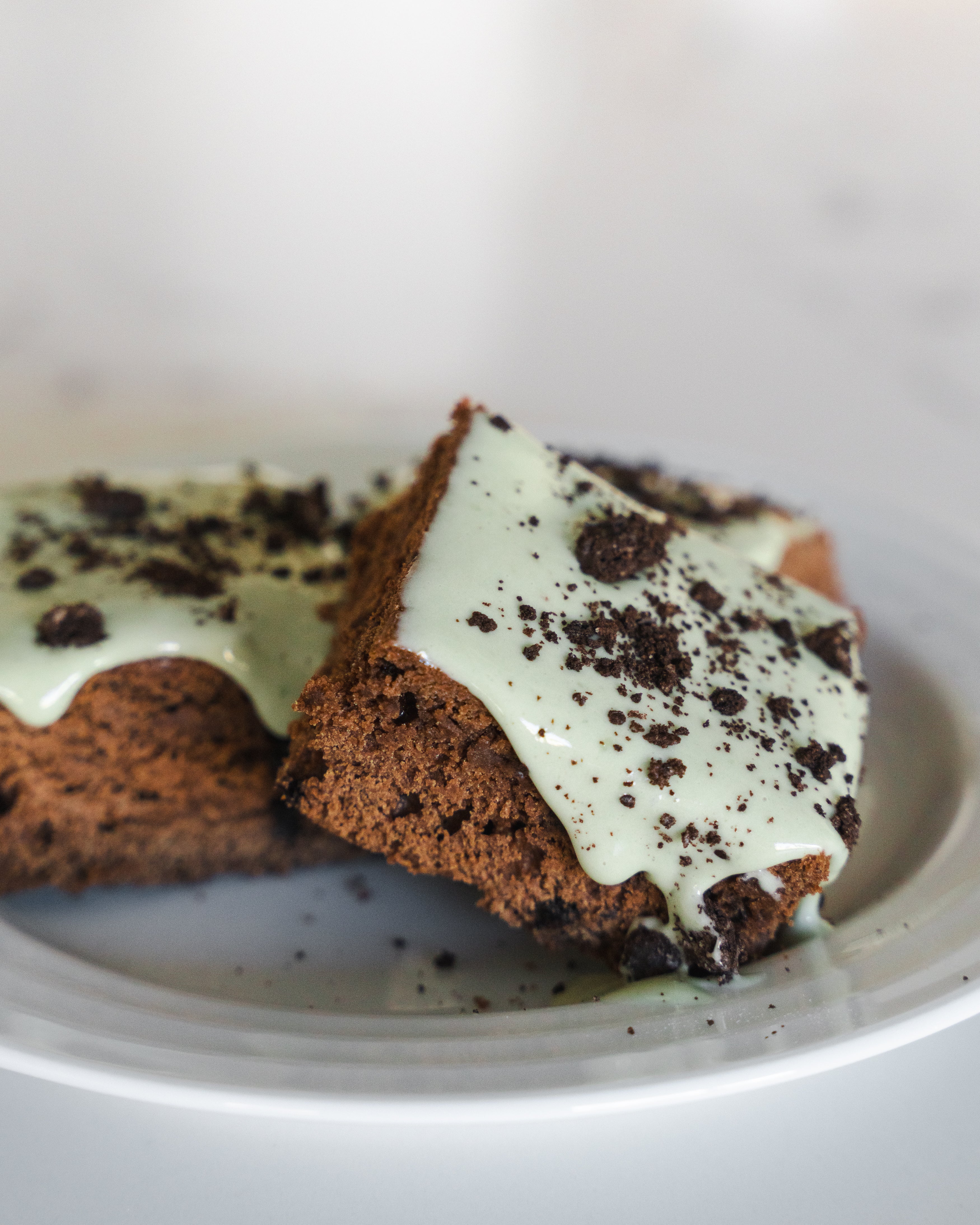 High-Protein Grasshopper Brownies