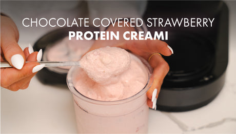Chocolate Covered Strawberry Protein Creami