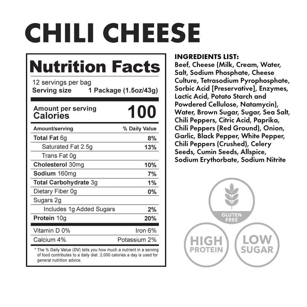 chili cheese - nutritional facts