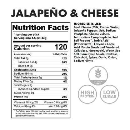 jalapeno cheese nutritional facts