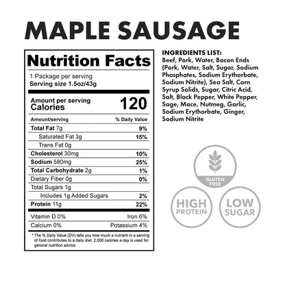 maple sausage ingredients