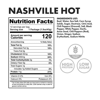 nashville hot - nutritional facts