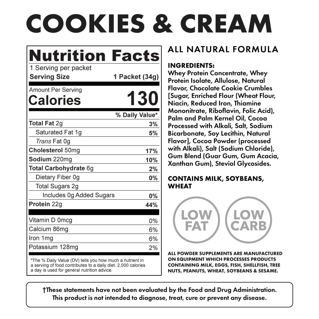 cookies and cream protein - ingredients