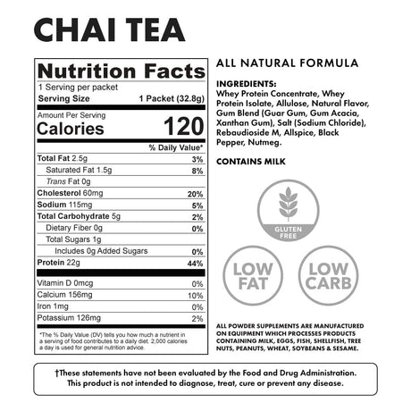 Protein Chai Tea Packs