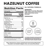 Whey Protein Hazelnut Coffee - Nutritional Facts