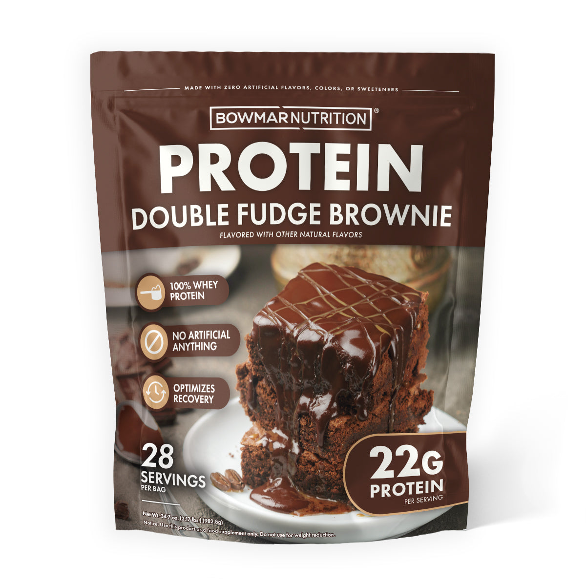 Protein Double Fudge Brownie - Whey Protein | Bowmar