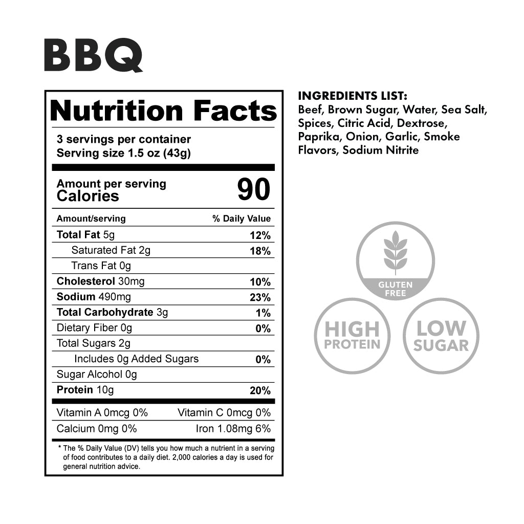 Meat Bites BBQ Bag - Nutritional Facts