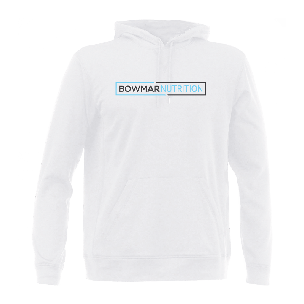 Unisex White Hoodie | Bowmar Nutrition