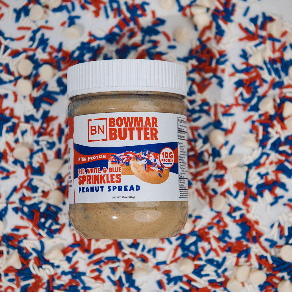 High Protein Nut Butter Red White and Blue