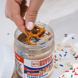 High Protein Nut Butter Red White and Blue