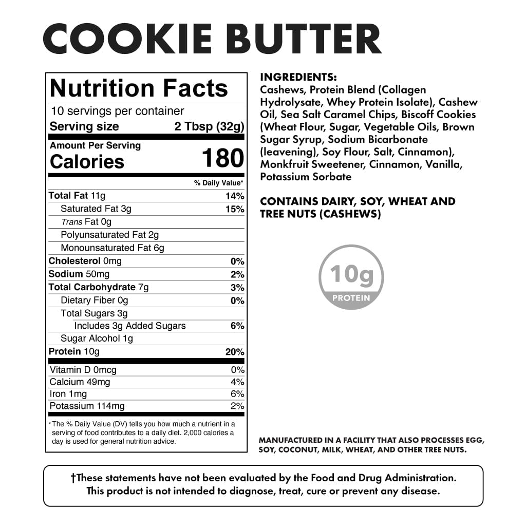 Nut Spread Cookie Butter - Nutritional Facts