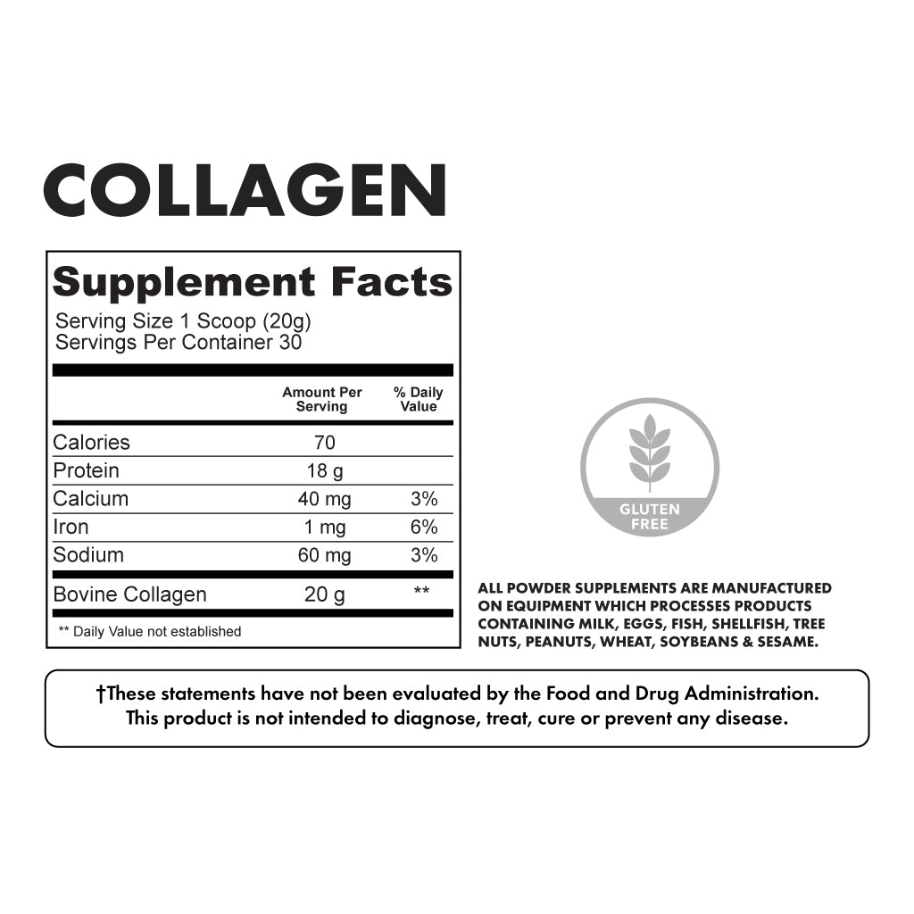 Collagen Unflavored - Nutritional Facts