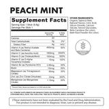 Immunity Sample Peach Mint - Nutritional Facts