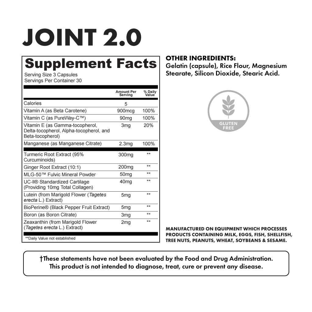 Joint2.0 supplement facts