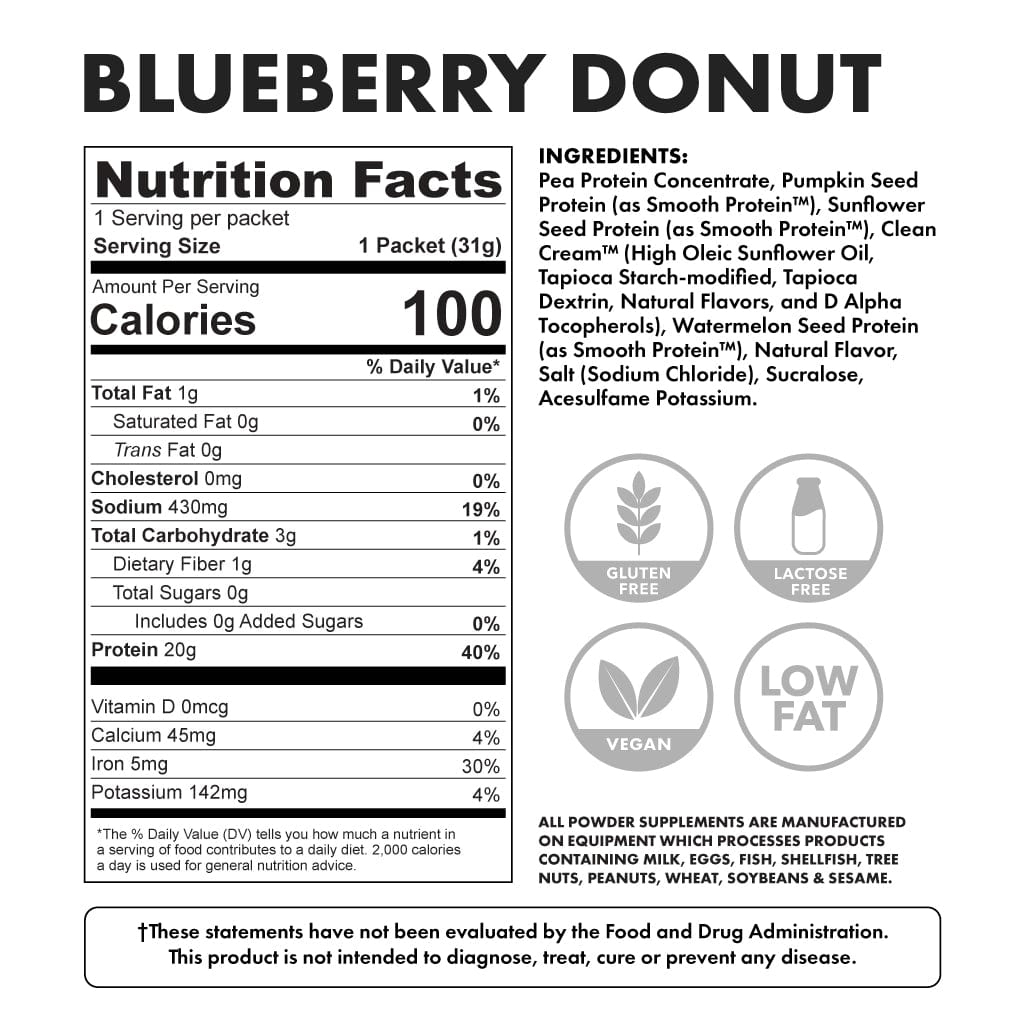 vegan blueberry donut - ingredients