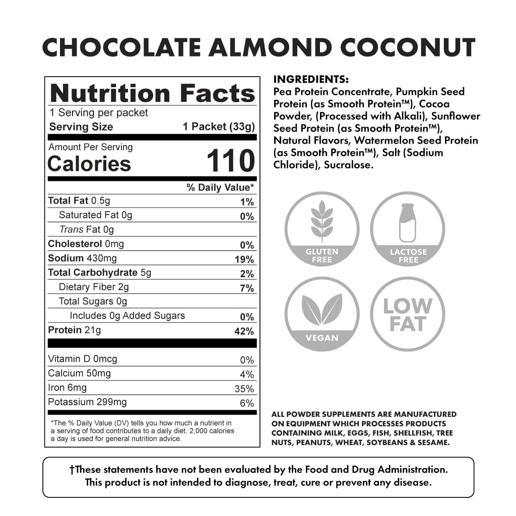 vegan choc almond coconut - ingredients