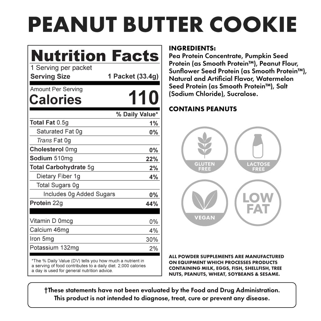 vegan peanut butter cookie - ingredients