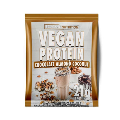 vegan chocolate almond coconut protein sample