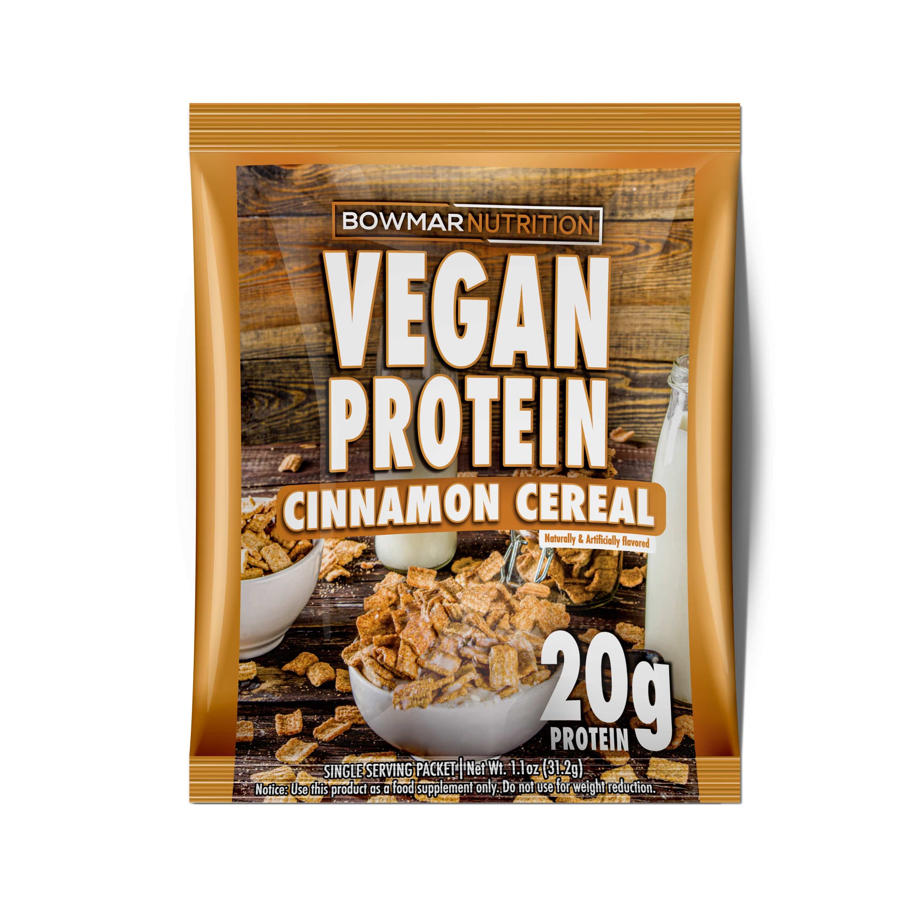 vegan cinnamon cereal protein sample