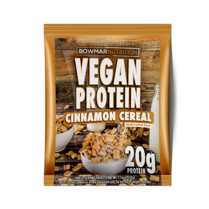 vegan cinnamon cereal protein sample