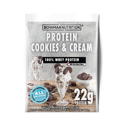 whey cookies and cream protein sample